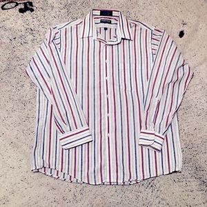 Men’s pinstripe button up